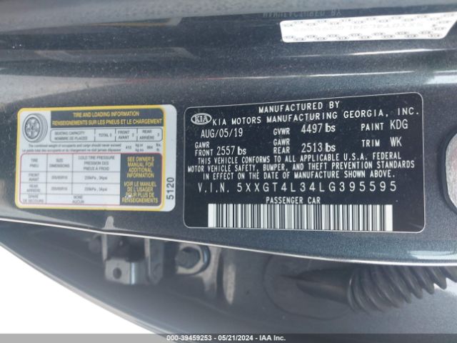 Photo 8 VIN: 5XXGT4L34LG395595 - KIA OPTIMA 