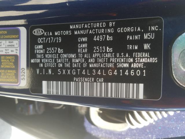 Photo 9 VIN: 5XXGT4L34LG414601 - KIA OPTIMA LX 