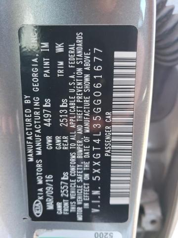 Photo 11 VIN: 5XXGT4L35GG061677 - KIA OPTIMA 