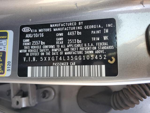 Photo 11 VIN: 5XXGT4L35GG105452 - KIA OPTIMA 