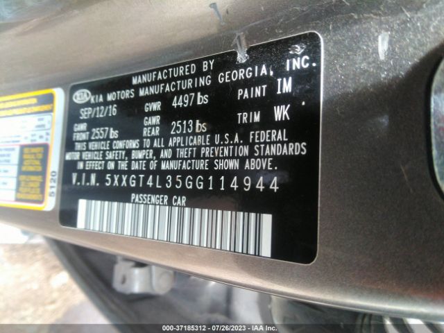 Photo 8 VIN: 5XXGT4L35GG114944 - KIA OPTIMA 