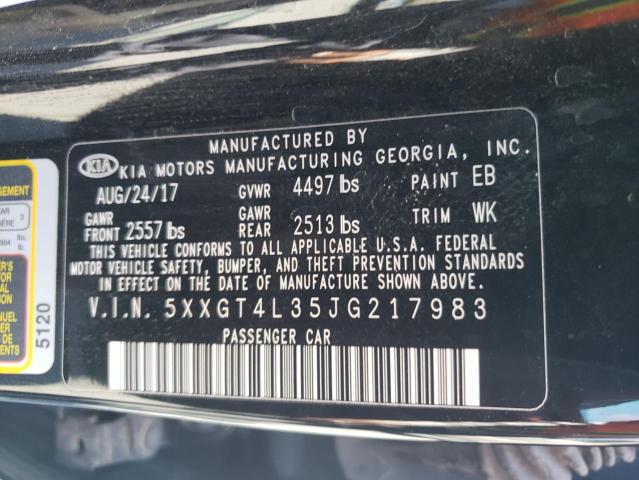 Photo 12 VIN: 5XXGT4L35JG217983 - KIA OPTIMA 