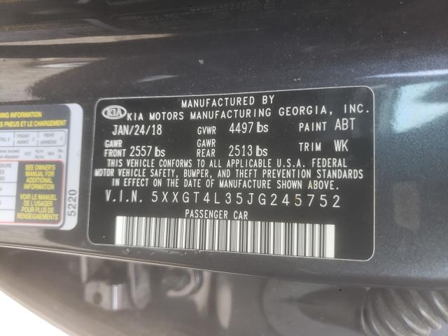 Photo 9 VIN: 5XXGT4L35JG245752 - KIA OPTIMA LX 