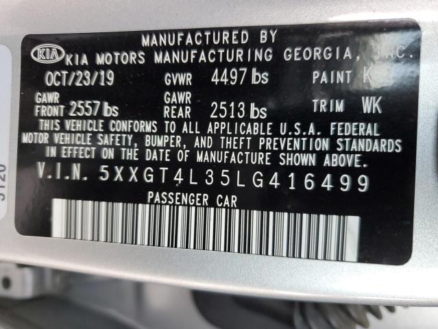 Photo 11 VIN: 5XXGT4L35LG416499 - KIA OPTIMA LX 