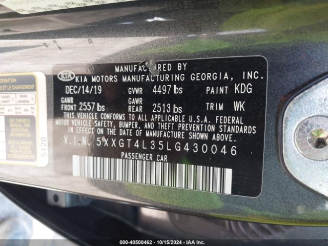 Photo 8 VIN: 5XXGT4L35LG430046 - KIA OPTIMA 