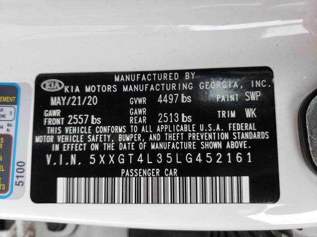 Photo 9 VIN: 5XXGT4L35LG452161 - KIA OPTIMA LX 