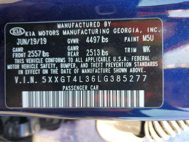 Photo 12 VIN: 5XXGT4L36LG385277 - KIA OPTIMA LX 