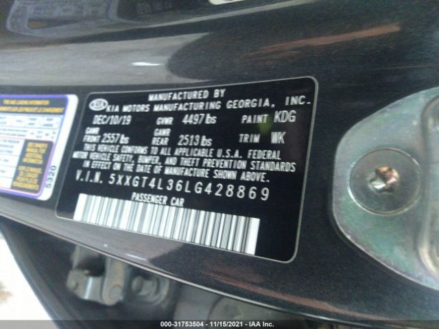 Photo 8 VIN: 5XXGT4L36LG428869 - KIA OPTIMA 