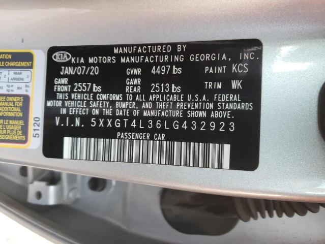 Photo 11 VIN: 5XXGT4L36LG432923 - KIA OPTIMA LX 