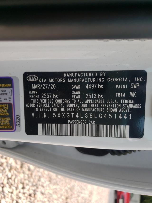 Photo 9 VIN: 5XXGT4L36LG451441 - KIA OPTIMA LX 