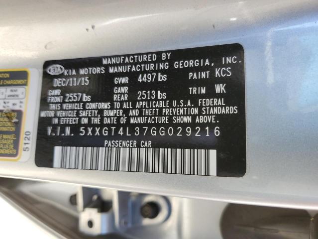 Photo 11 VIN: 5XXGT4L37GG029216 - KIA OPTIMA LX 