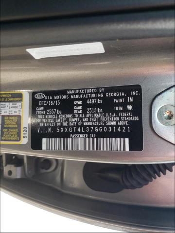 Photo 9 VIN: 5XXGT4L37GG031421 - KIA OPTIMA LX 