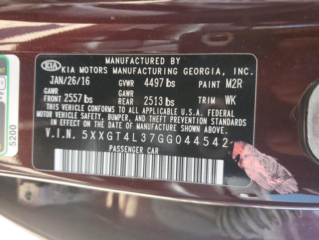 Photo 11 VIN: 5XXGT4L37GG044542 - KIA OPTIMA LX 