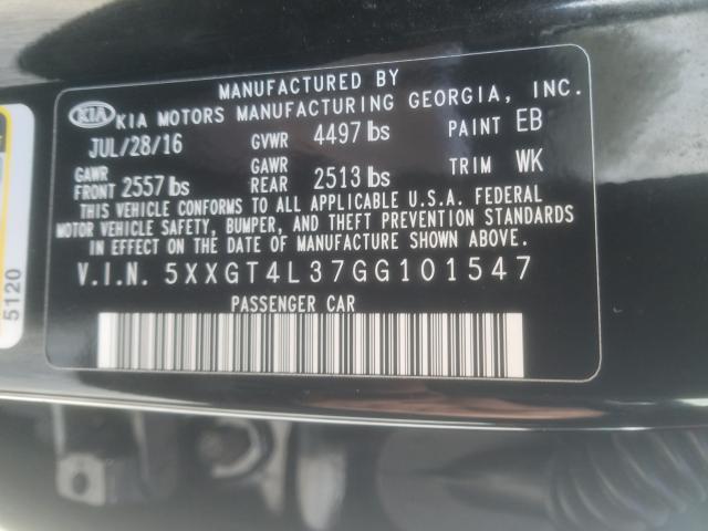 Photo 9 VIN: 5XXGT4L37GG101547 - KIA OPTIMA LX 