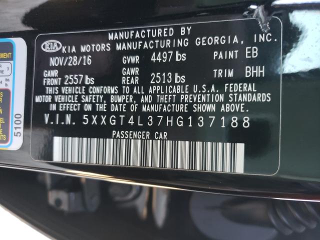 Photo 9 VIN: 5XXGT4L37HG137188 - KIA OPTIMA 