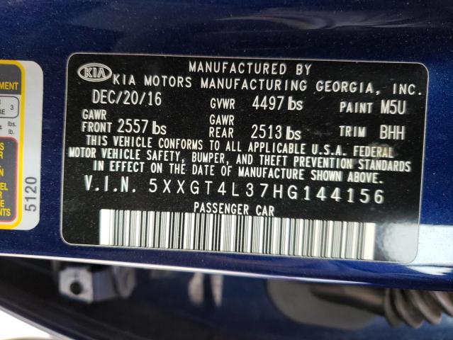 Photo 12 VIN: 5XXGT4L37HG144156 - KIA OPTIMA LX 