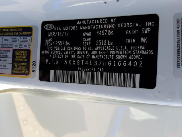 Photo 11 VIN: 5XXGT4L37HG166402 - KIA OPTIMA 