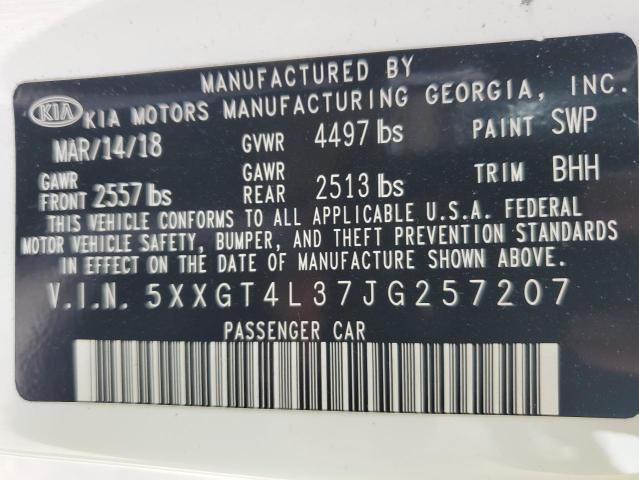 Photo 11 VIN: 5XXGT4L37JG257207 - KIA OPTIMA LX 