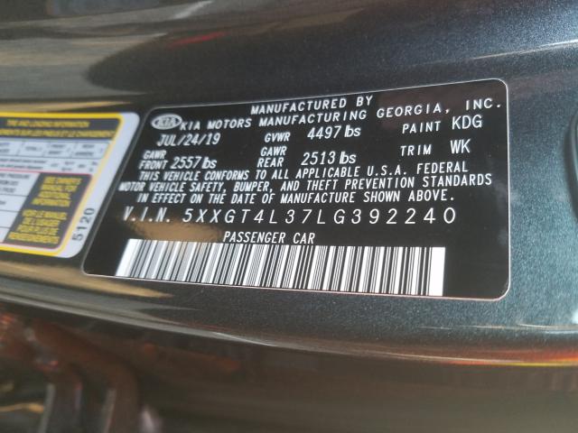 Photo 9 VIN: 5XXGT4L37LG392240 - KIA OPTIMA LX 