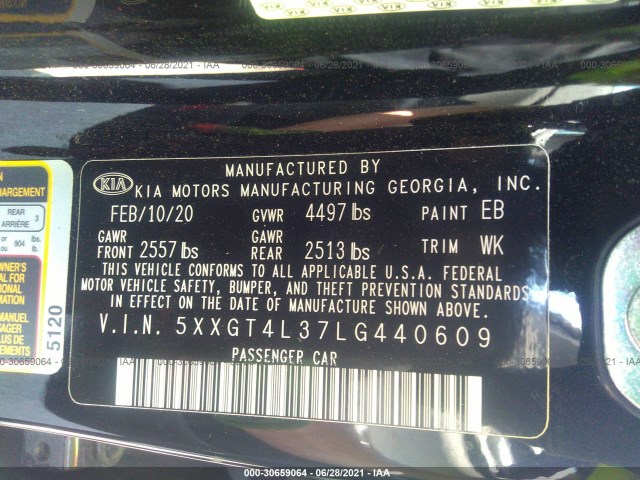 Photo 8 VIN: 5XXGT4L37LG440609 - KIA OPTIMA 