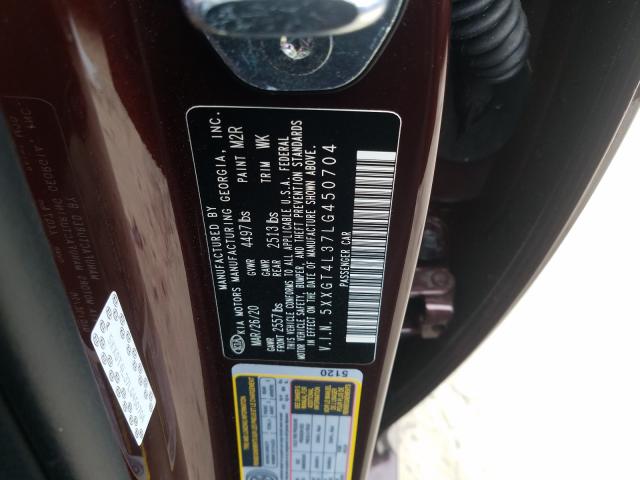 Photo 9 VIN: 5XXGT4L37LG450704 - KIA OPTIMA LX 