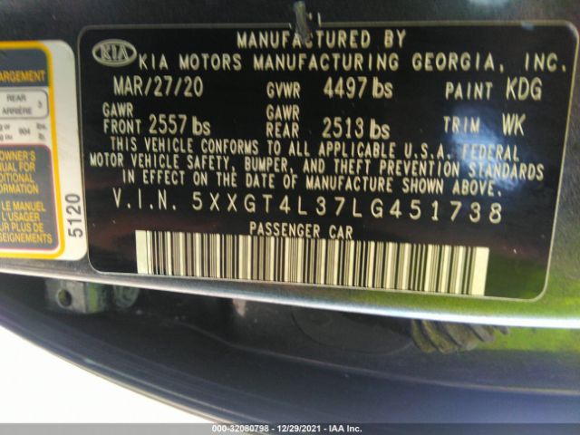 Photo 8 VIN: 5XXGT4L37LG451738 - KIA OPTIMA 