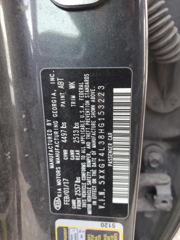 Photo 11 VIN: 5XXGT4L38HG153223 - KIA OPTIMA 