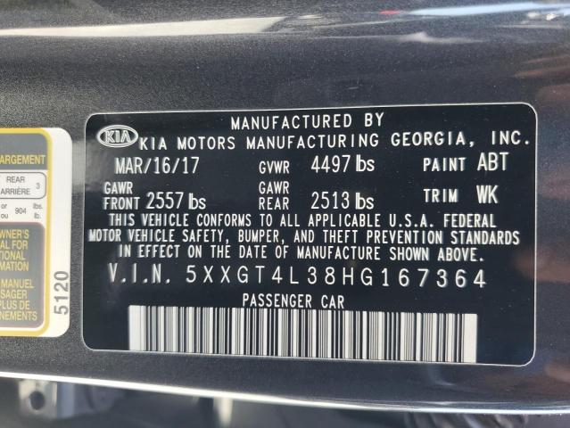 Photo 11 VIN: 5XXGT4L38HG167364 - KIA OPTIMA LX 