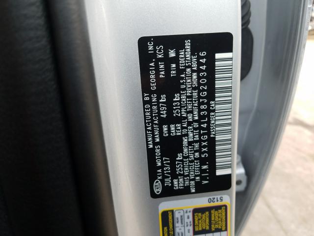 Photo 9 VIN: 5XXGT4L38JG203446 - KIA OPTIMA LX 