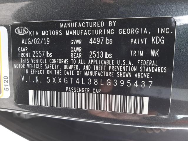 Photo 9 VIN: 5XXGT4L38LG395437 - KIA OPTIMA LX 