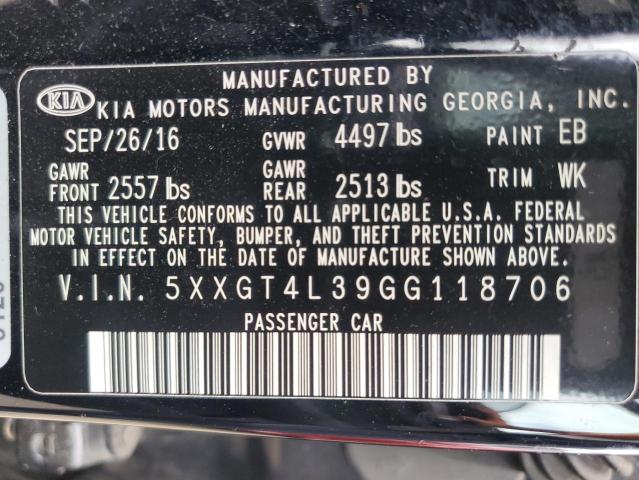 Photo 12 VIN: 5XXGT4L39GG118706 - KIA OPTIMA LX 