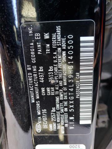 Photo 11 VIN: 5XXGT4L39HG140500 - KIA OPTIMA 