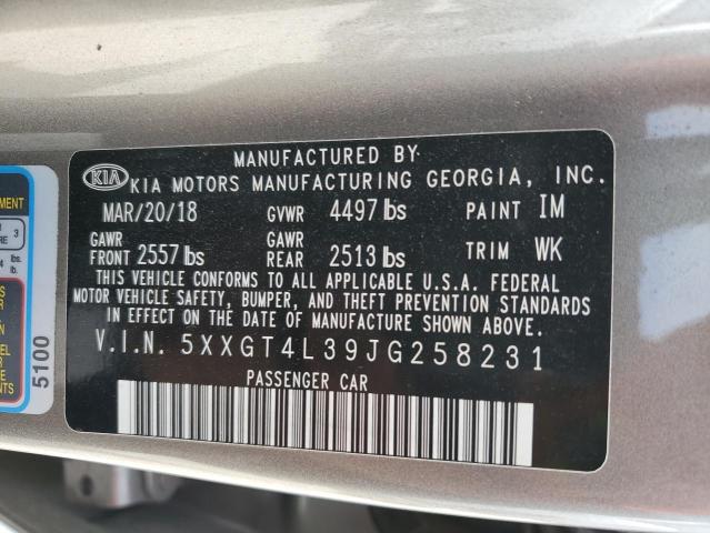 Photo 11 VIN: 5XXGT4L39JG258231 - KIA OPTIMA 