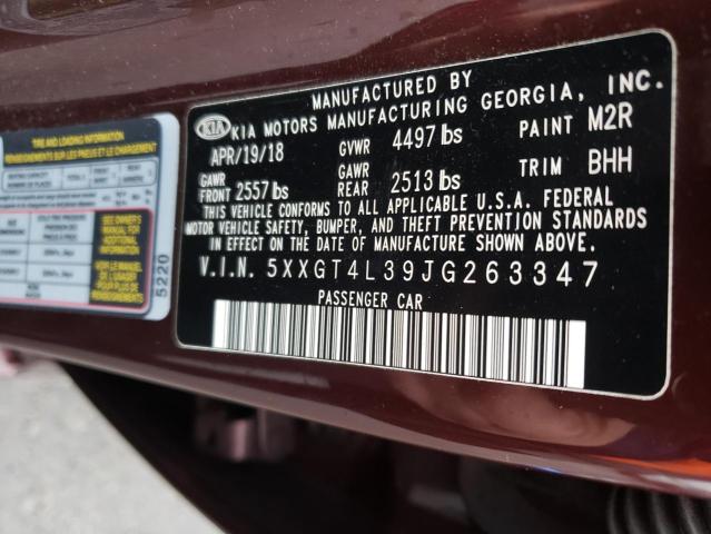 Photo 9 VIN: 5XXGT4L39JG263347 - KIA OPTIMA LX 