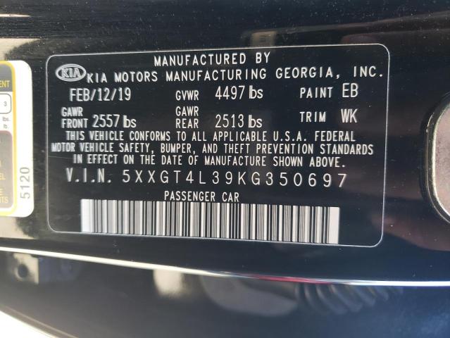 Photo 11 VIN: 5XXGT4L39KG350697 - KIA OPTIMA 