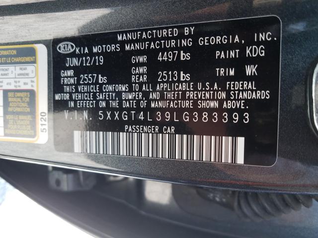 Photo 9 VIN: 5XXGT4L39LG383393 - KIA OPTIMA LX 