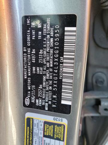 Photo 11 VIN: 5XXGT4L3XGG105950 - KIA OPTIMA LX 