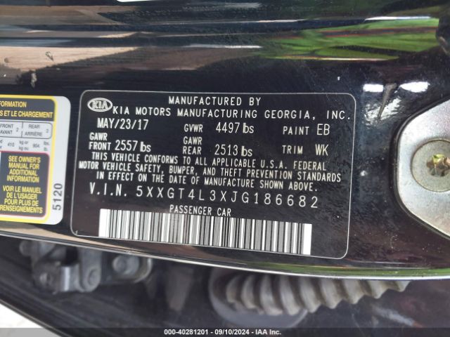 Photo 8 VIN: 5XXGT4L3XJG186682 - KIA OPTIMA 