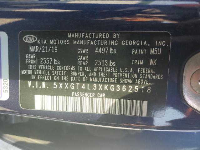 Photo 12 VIN: 5XXGT4L3XKG362518 - KIA OPTIMA LX 