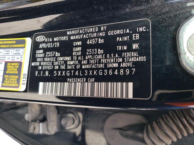 Photo 11 VIN: 5XXGT4L3XKG364897 - KIA OPTIMA 