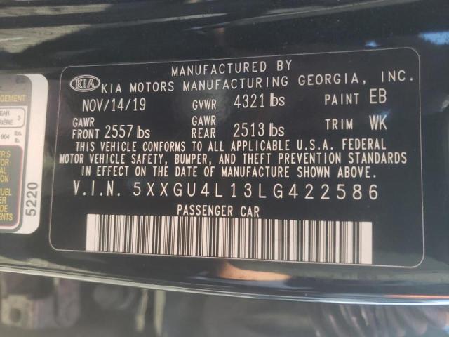 Photo 9 VIN: 5XXGU4L13LG422586 - KIA OPTIMA EX 