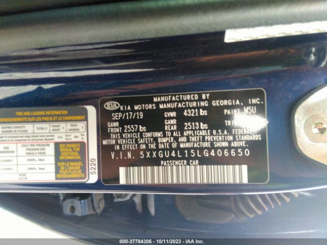 Photo 8 VIN: 5XXGU4L15LG406650 - KIA OPTIMA 