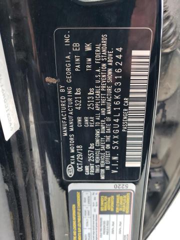 Photo 11 VIN: 5XXGU4L16KG316244 - KIA OPTIMA EX 