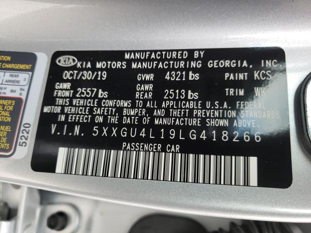 Photo 9 VIN: 5XXGU4L19LG418266 - KIA OPTIMA EX 