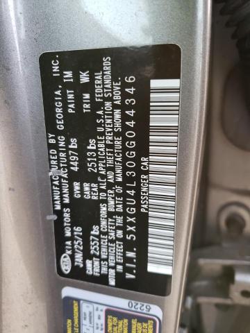 Photo 11 VIN: 5XXGU4L30GG044346 - KIA OPTIMA EX 