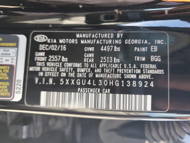 Photo 11 VIN: 5XXGU4L30HG138924 - KIA OPTIMA 