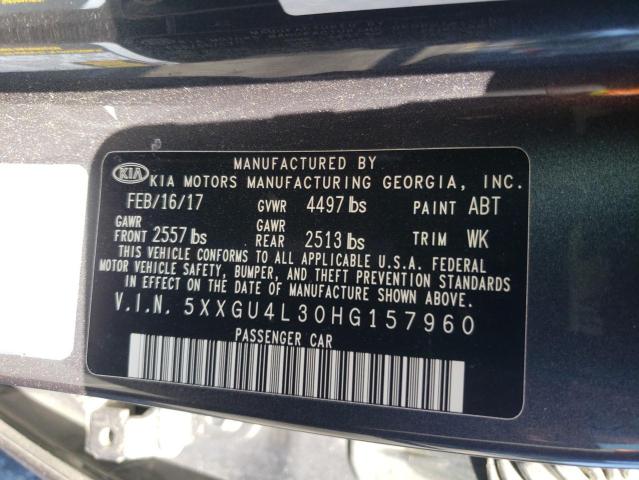 Photo 9 VIN: 5XXGU4L30HG157960 - KIA OPTIMA EX 