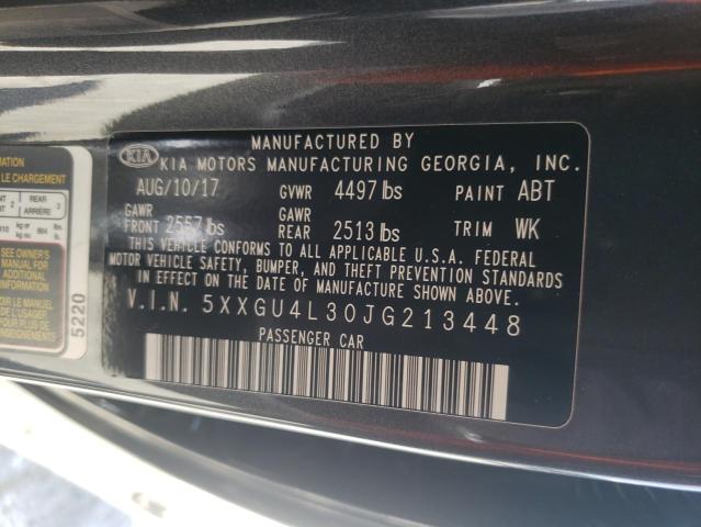 Photo 12 VIN: 5XXGU4L30JG213448 - KIA OPTIMA 