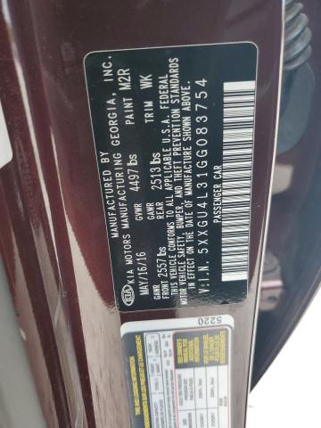 Photo 11 VIN: 5XXGU4L31GG083754 - KIA OPTIMA EX 