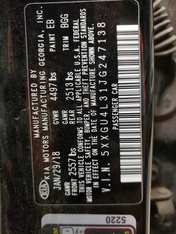 Photo 12 VIN: 5XXGU4L31JG247138 - KIA OPTIMA EX 